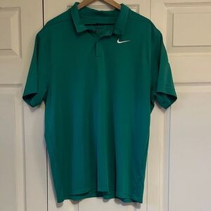 Nike Teal Polo Shirt with White Swoosh
